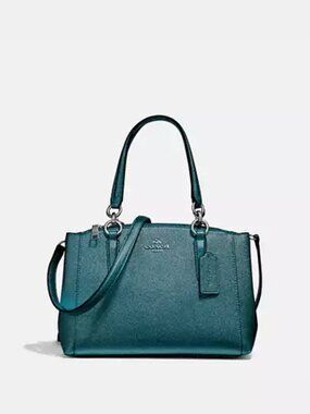 COACH Mini Christie Carryall In QB/Metallic Dark Teal